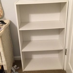 White bookshelf